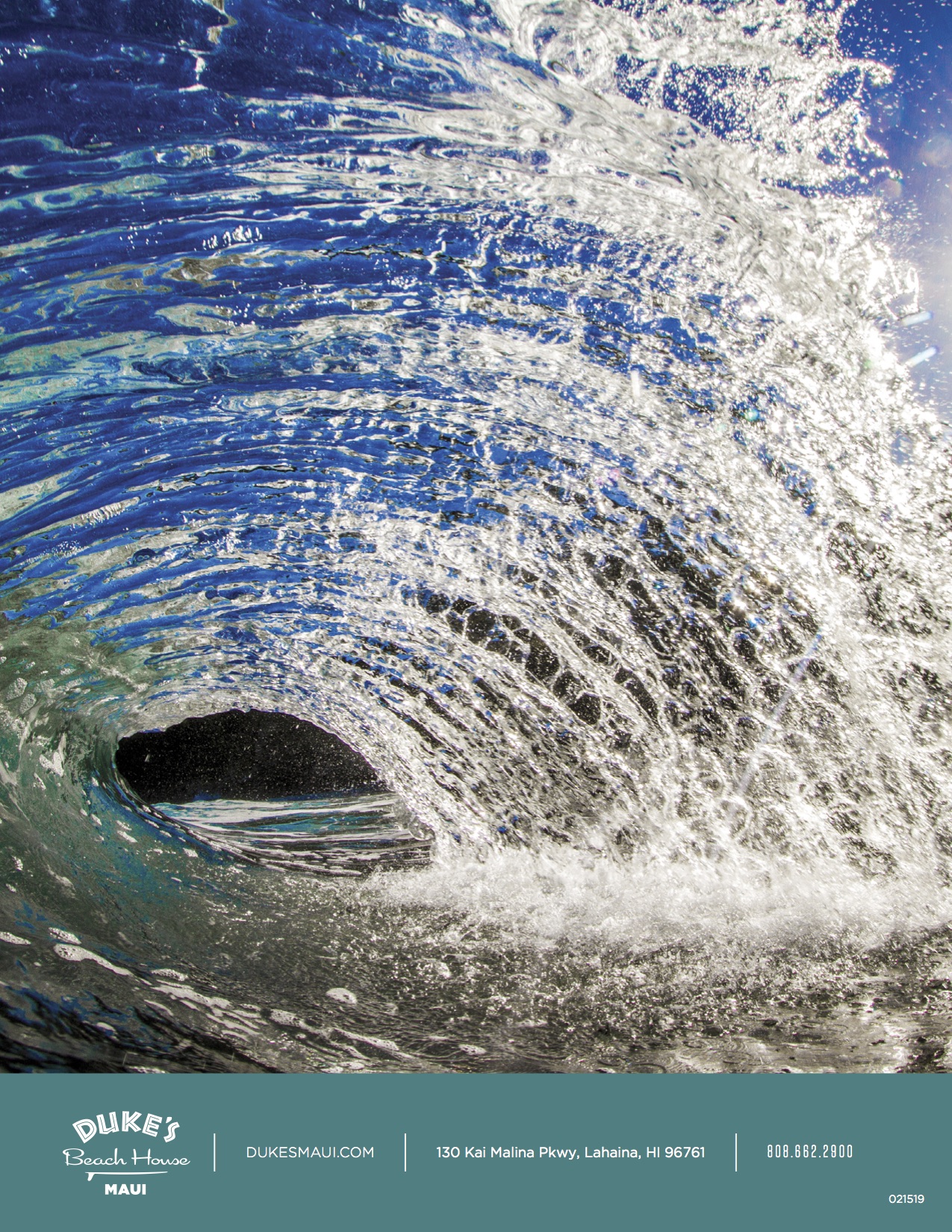 Inside an ocean wave collapsing