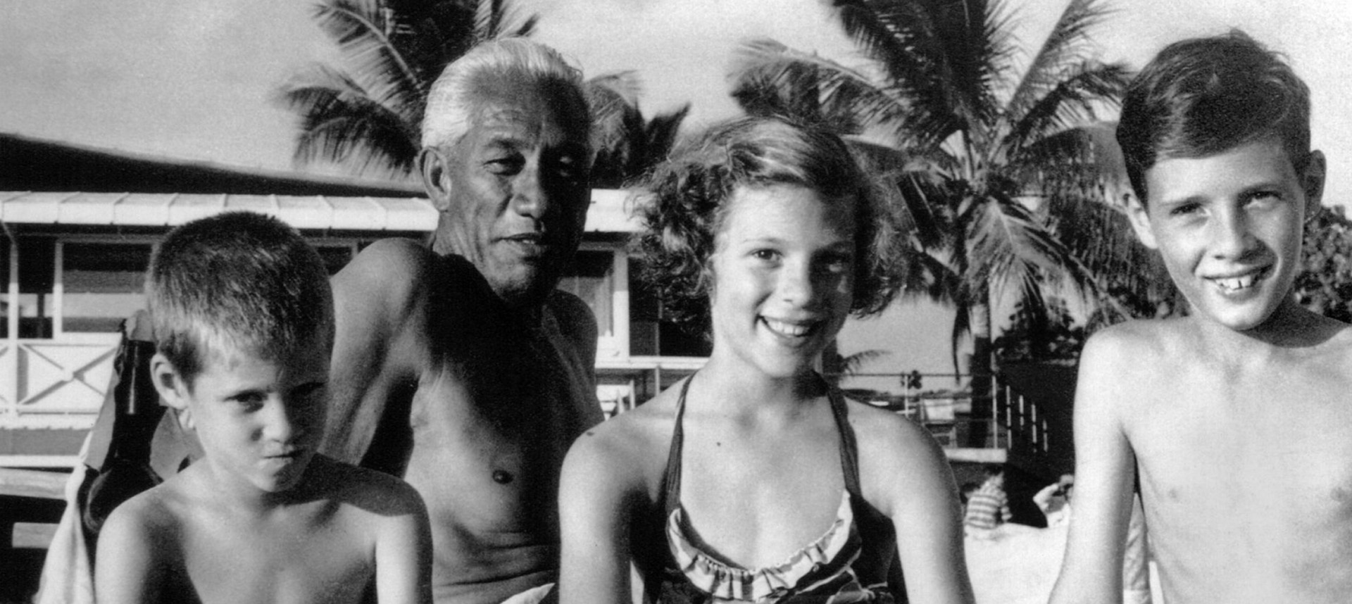 Duke Kahanamoku and kids