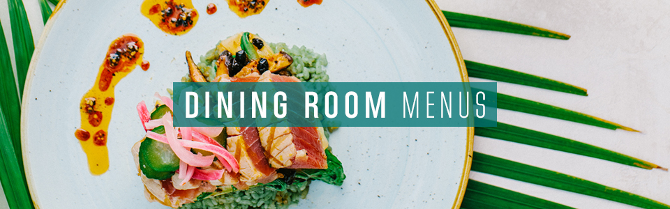 Seared ahi tuna for dining room menus